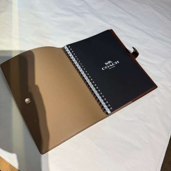 Coach Notebook In Signature Canvas CZ198, Gold/Tan/Brown - Picture 6 of 9